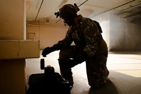 Field operator performing rapid molecular testing